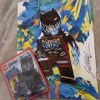 Vesnak Black Panther dipinto artistico ispirato ai supereroi Marvel, con dettagli vivaci e colori intensi in stile fumetto.